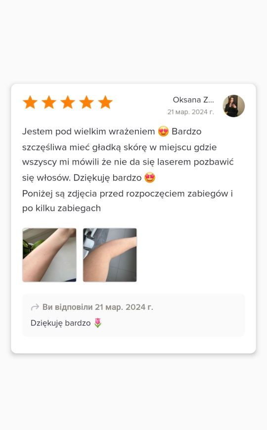 Pozytyzna opinia o salonie Buduar Epil