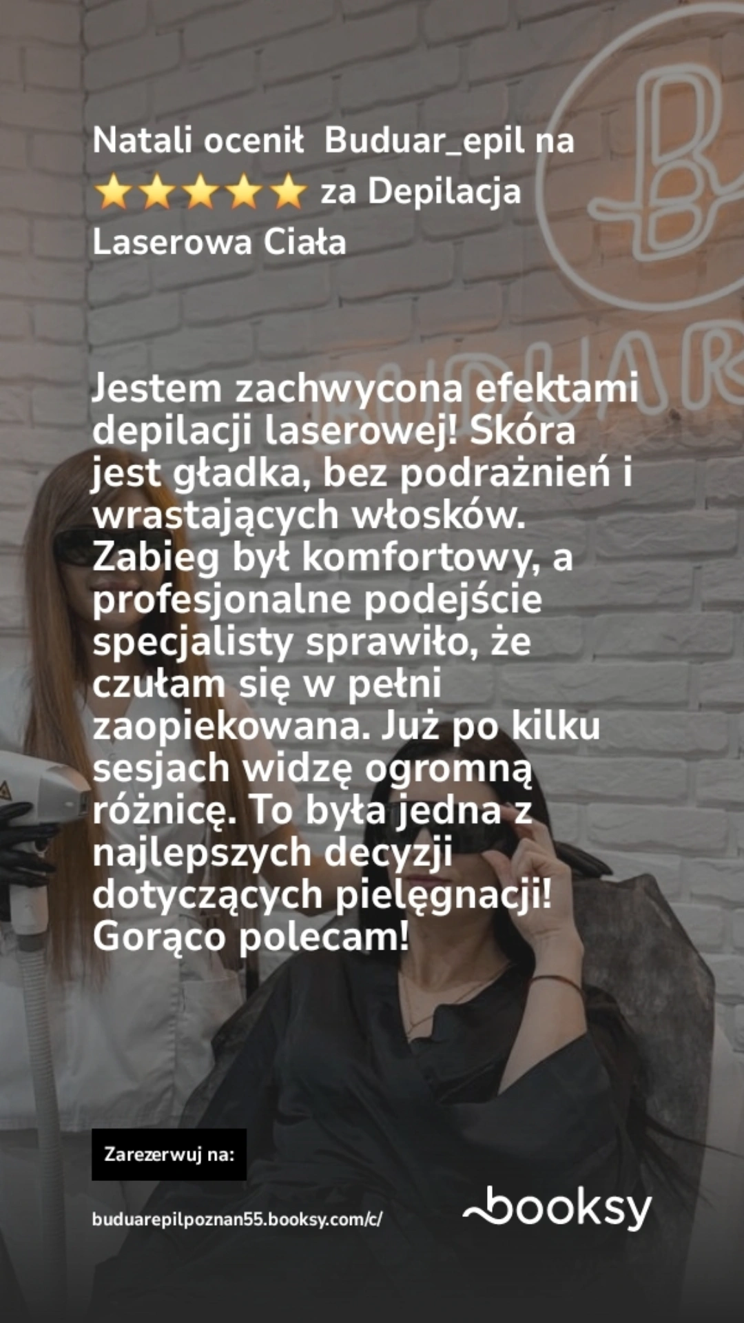 Pozytyzna opinia o salonie Buduar Epil